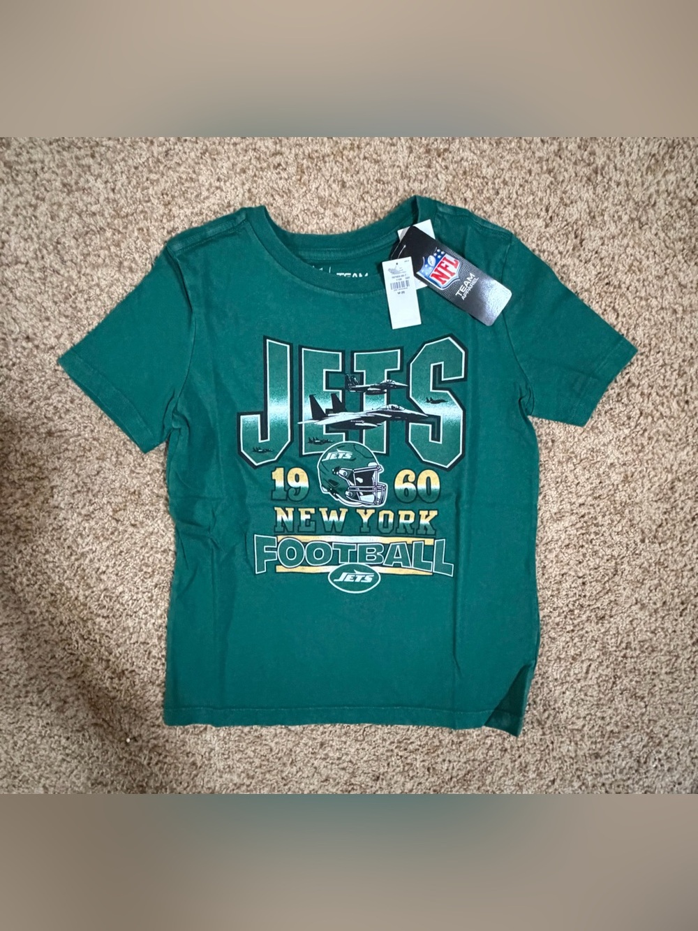 New York Jets Kids Green Graphic Football T‑Shirt
